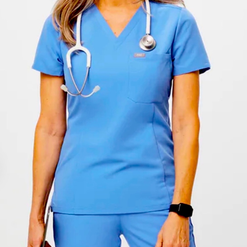FIGS Ceil Blue Catarina scrub top M- worn one time